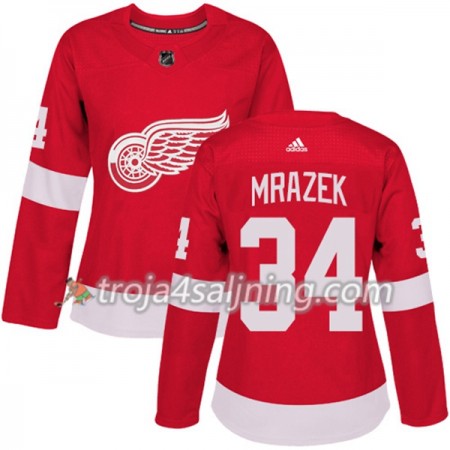 Detroit Red Wings tröja Petr Mrazek 34 Röd 2017-2018 Adidas Authentic - Dame NHL Tröjor Detroit Red Wings tröja Petr Mrazek 34 Röd 2017-2018 Adidas Authentic - Dame NHL Tröjor